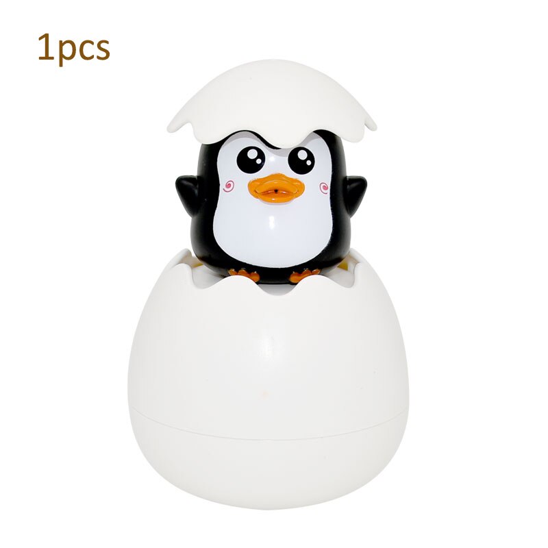 Bagnetto giocattoli divertenti anatra uovo balena rana classico assemblare pista attrezzo per acqua sala giochi nuoto doccia regali per bambini: Penguin egg 1pcs