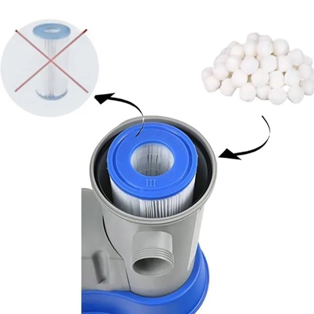 Filtro bolas de algodón de fibra Media para limpieza de piscina, ecológico, alternativa a filtros de arena, herramientas de limpieza