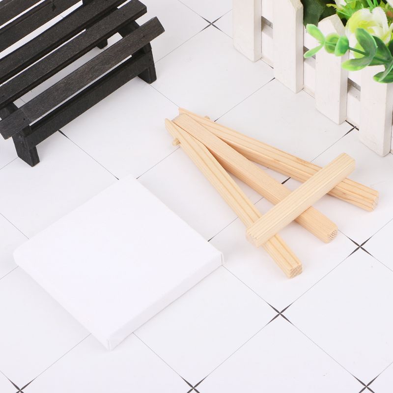 Bois naturel Mini chevalet cadre trépied affichage réunion mariage Table numéro nom carte support présentoir enfants peinture artisanat