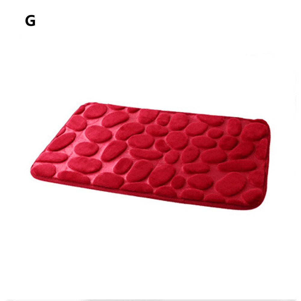 Sklisikkert rullestein flanell badteppe badematte badeteppe skumpute dusj kjøkken gulvteppe 40*60cm коврик для ванной^ 25: G