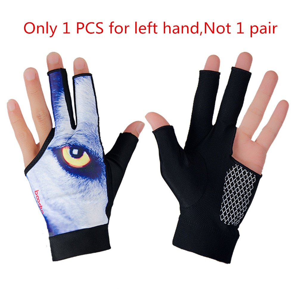 1 PCS Unisex Billiard Gloves for Left Hand Silicone Anti-skid High Elastic Lycra Table Ball Pull Snooker Gloves for Men Women