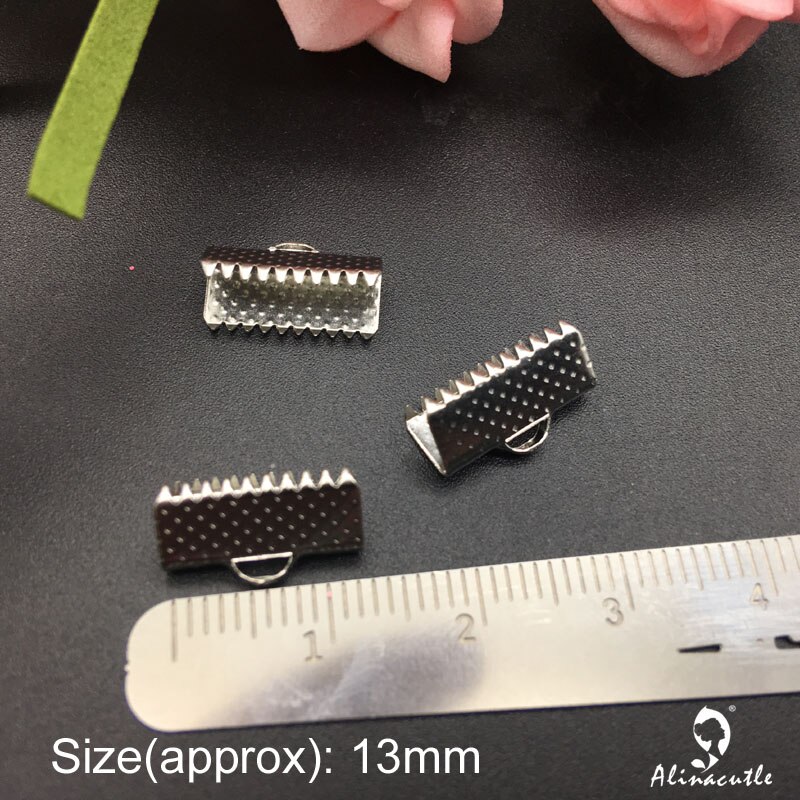 Alinacrad – capuchons de pompon plats en alliage, capuchon d&#39;extrémité, capuchon de cordon pour fabrication de bijoux, glands artisanaux faits bricolage la main