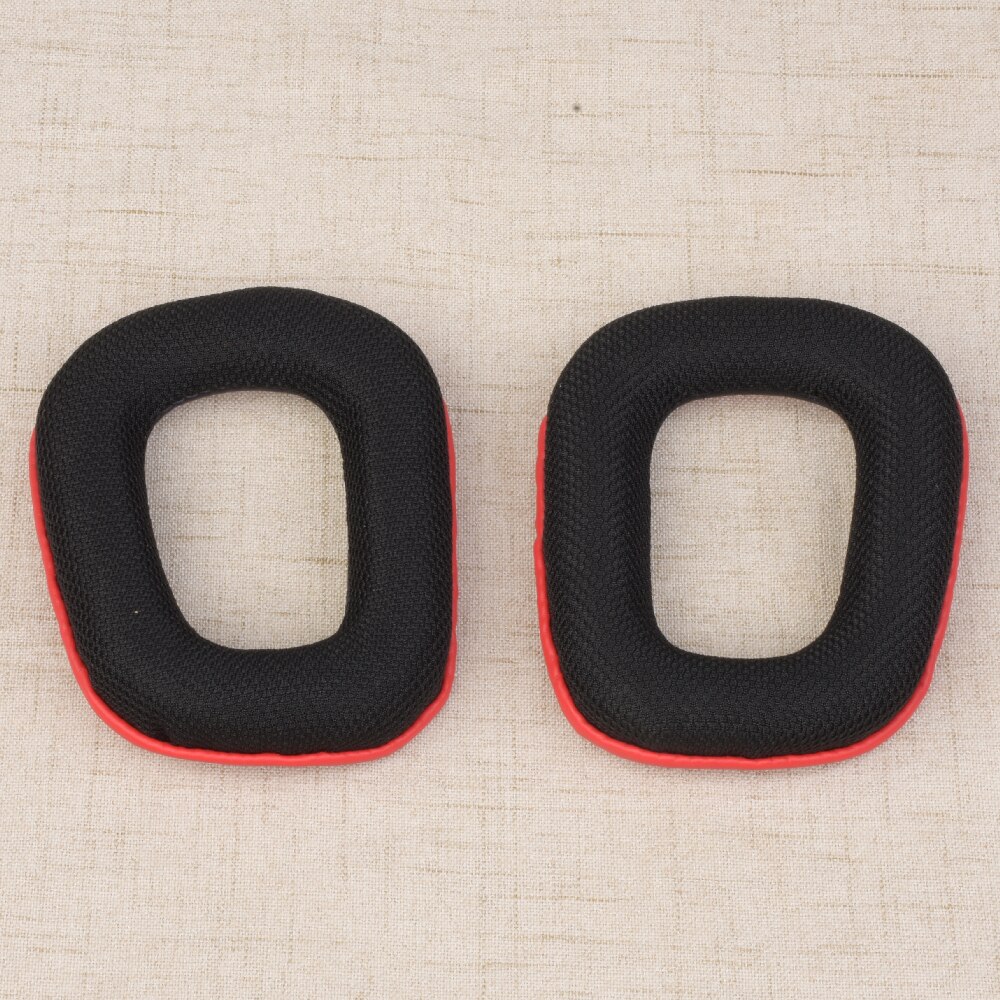 Copri-auricolari per cuffie per Logitech G35 G930 G430 F450 cuscinetti per cuffie cuscinetti auricolari di ricambio spugna per fasci di testa: rosso