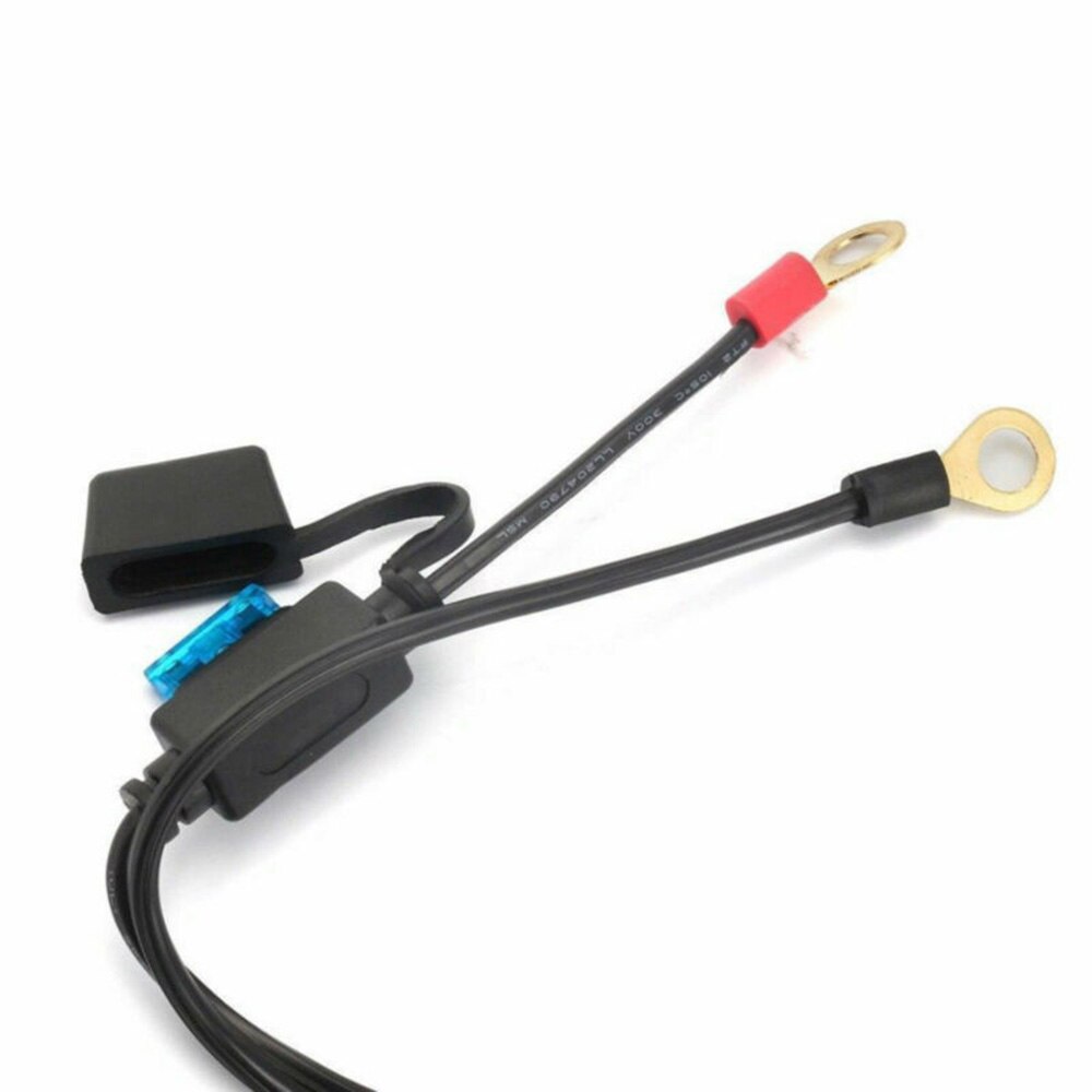 12V Charger Cable for Motorcycle Battery Terminal To SAE Quick Disconnect Cable Motorcycle Battery Output Connector