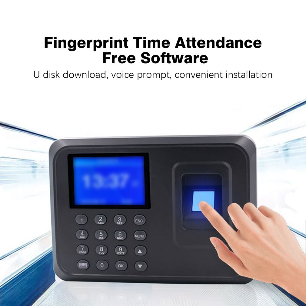 H1 Biometric Fingerprint Time Attendance System Clock Recorder Employee Recognition Recording Device Electronic Machine