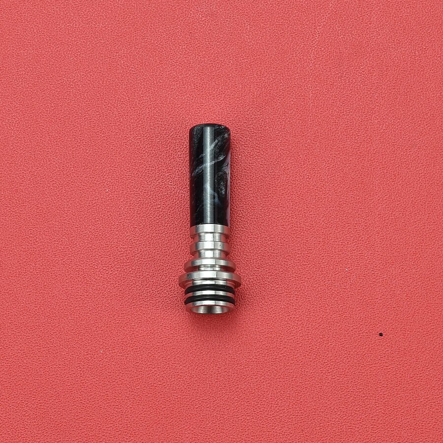 Tipo de sabor largo 510, junta de paja POM SS, resistencia al calor, boquilla de diámetro estrecho de 3mm: A-black