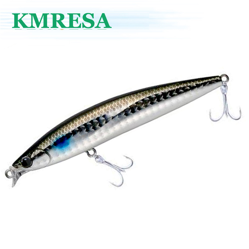 Top leurre de pêche gamme peu profonde vairon flottant 98mm 13g longue coulée bar Jerkbait eau salée grand appât dur Wobbler