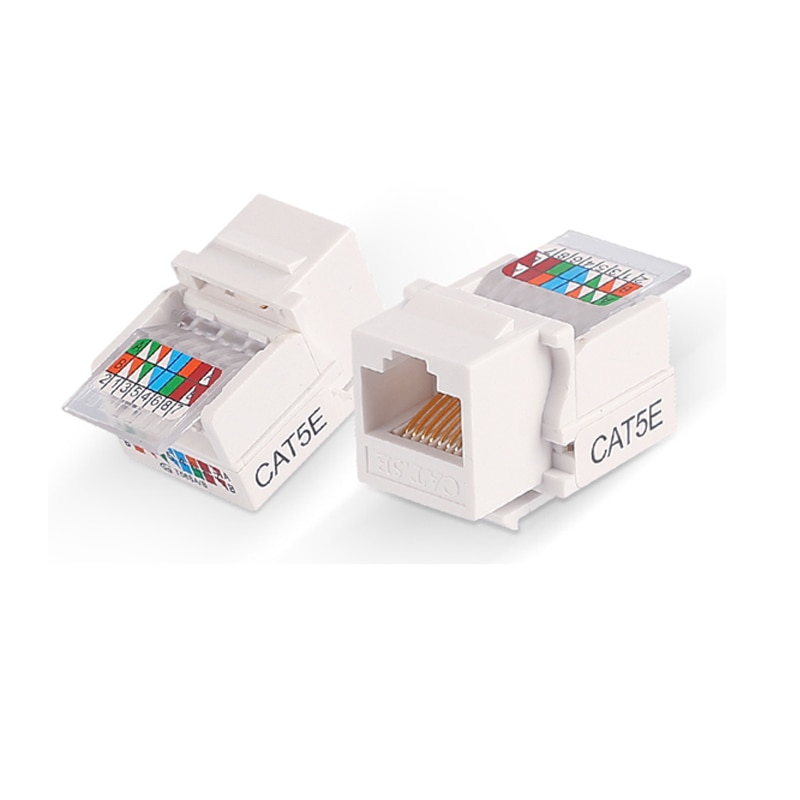 8P8C RJ45 Cat5e Cat6 Utp Keystone Jack Connector A... – Grandado