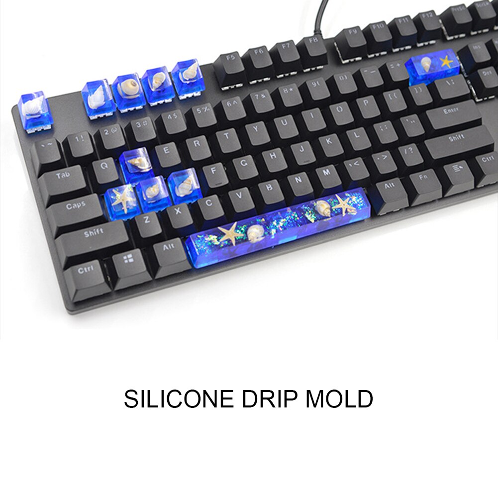 1 Set DIY Mechanical Keyboard Key Cover Cap Silicone Mold Epoxy Mould Craft Tool