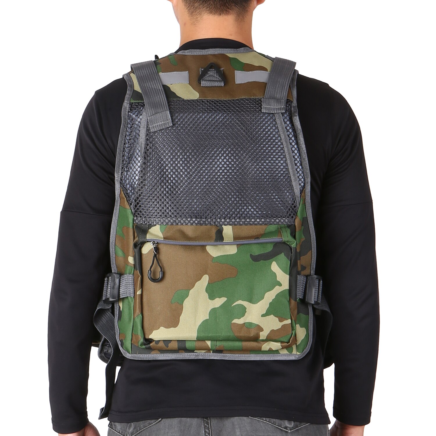 Fishing Life Jacket Multi-Pockets Floatation Vest Adults Buoyancy Waistcoat water sports sailing jacket