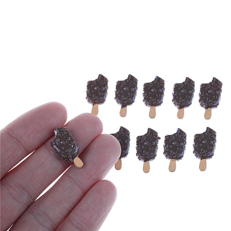 10 piezas de comida Artificial realista forma de paleta comida falsa DIY decoración suministros pastel alimentos decoración suministros de cumpleaños