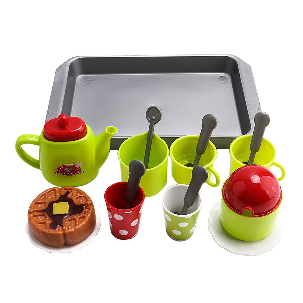 freundlicher vorgeben Spielen Spielzeug Bausatz, 18 Stück Teekanne Spielset Küche Spielzeug Für freundlicher Kleinkinder FrüHenne Entwicklungs Spielzeug