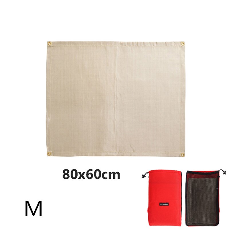 Outdoor Camping Fireproof Cloth Heat Insulation Pad Flame Retardant High Temperature Cloth: M