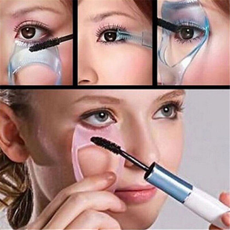 3 in1 Eye Make Mascara Shield Wimper Kam en Eyeliner Guide Tool Beauty Essentiële