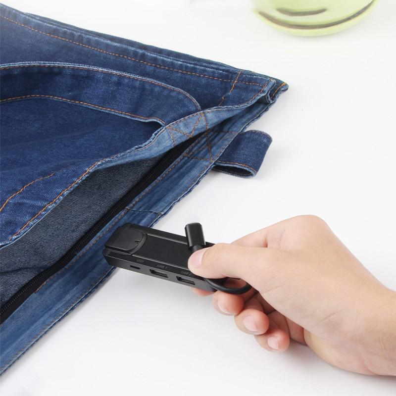 4-in-1 Ethernet RJ45 Network Adapter USB 3.0 Hub RJ45 Ethernet LAN Network Adapter for iPhone/iPad Support 10/100Mbps Speed