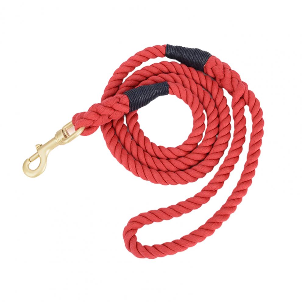 Pet Traction Rope Eco-friendly Dog Strap Woven Anti-scape Long-lasting Walking Dog Leash Rope: Jujube Red