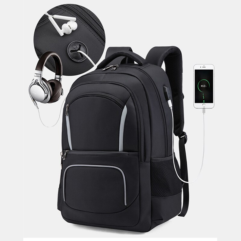 NANCY TINO męnarty plecak z USB na wolnym powietrzu wielofunkcyjny 36-55L o dużej pojemności wodoodporna torba biznesowa
