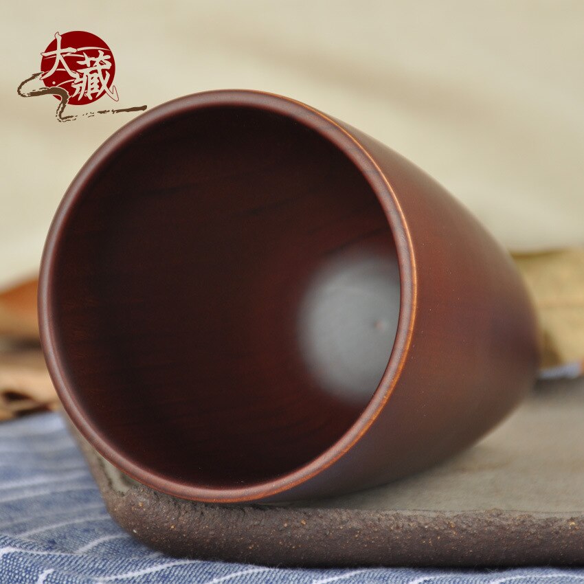 Patrón japonés de madera cubiertos chino abeto taza de agua Natural taza de te de madera anti-planchar taza de madera al por mayor del fabricante