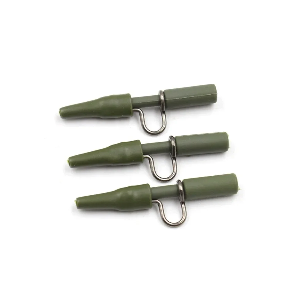 Clips de seguridad de alta resistencia, Kit de cono de gomas traseras, conector giratorio de cambio rápido, buscador de peso de plomo, aparejos de pesca de carpa, 10/20 piezas