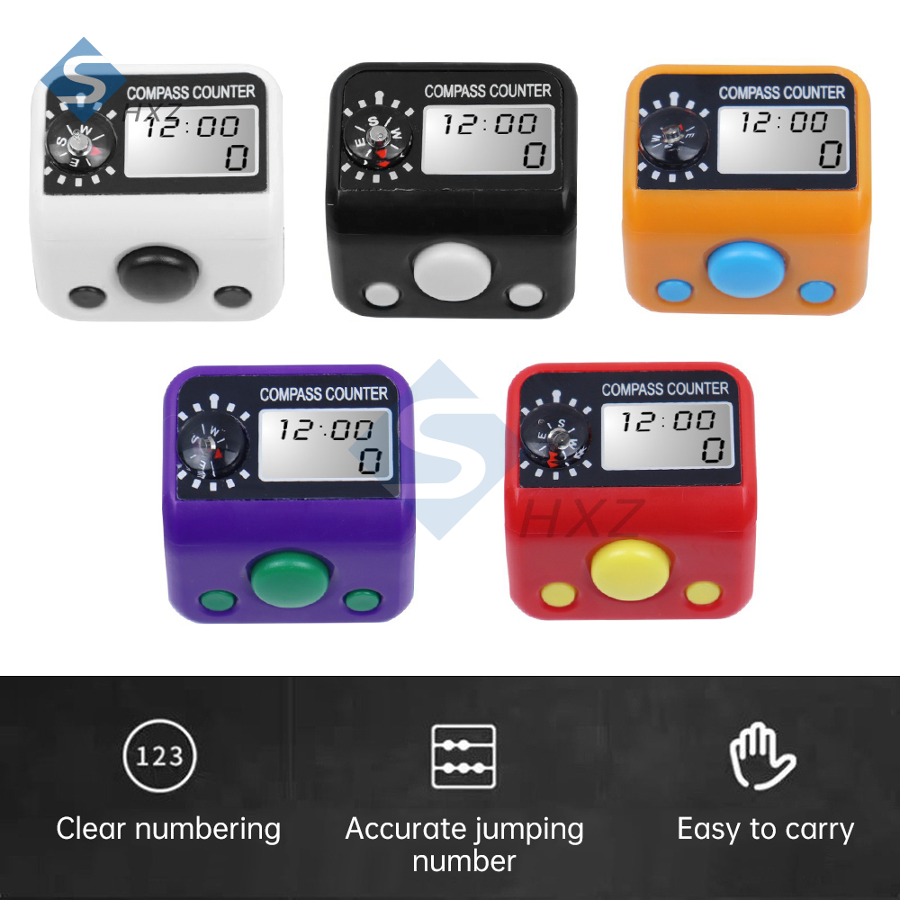 Contador de dedo con conteo de 5 dígitos, 0-99999, tipo anillo portátil, pantalla Digital Manual electrónica, contador de botones para almacén
