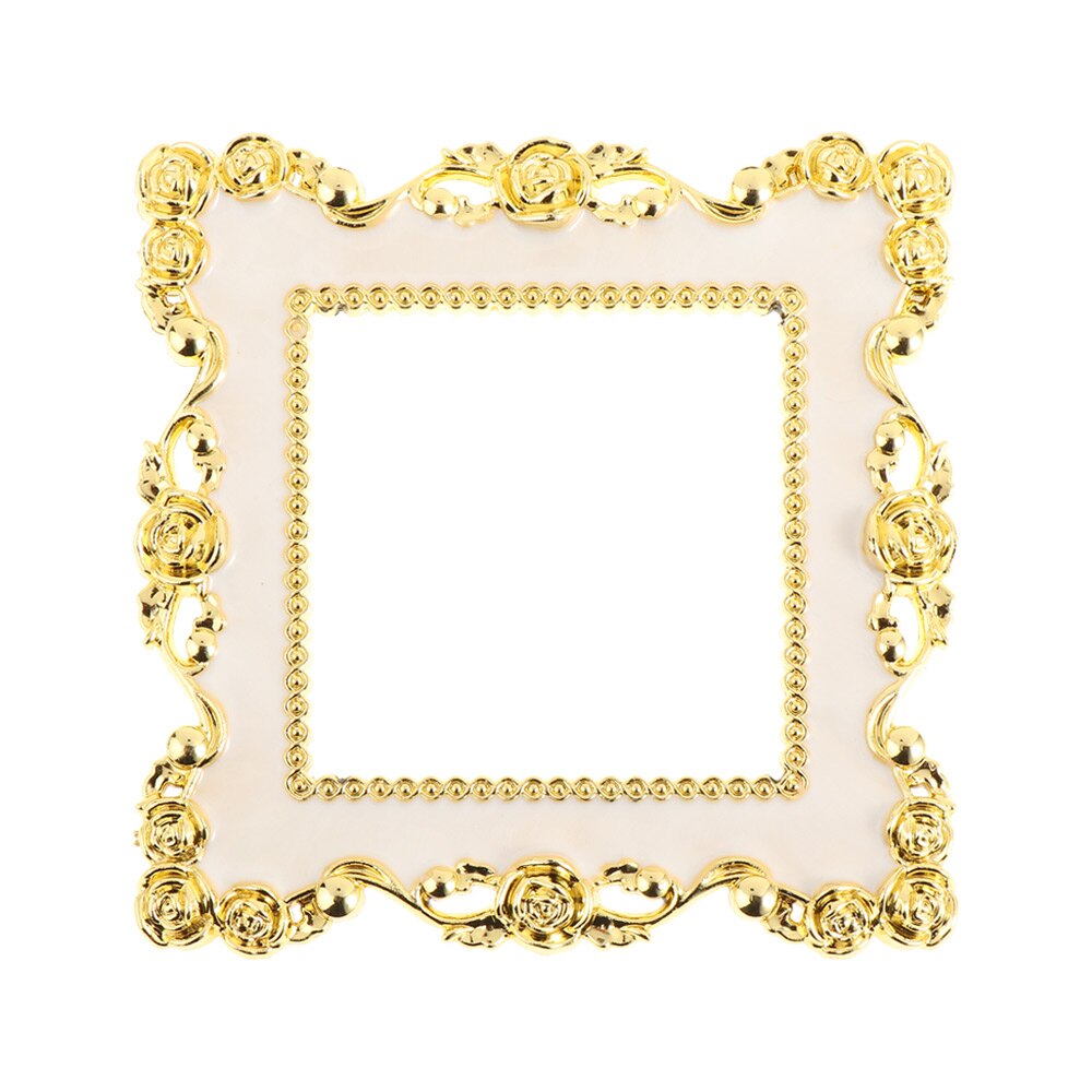 Rose Rand Licht Schakelaar Cover Goud Zilver Hars Enkele Dubbele Lichtschakelaar Surround Socket Plaat Muursticker Cover Frame Decor: Gold-Single
