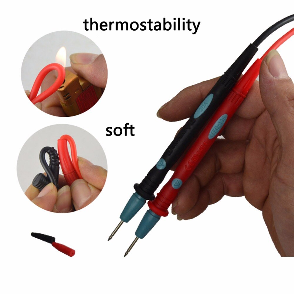 2Pcs Elektrische Probe Pen Digitale Multimeter Voltmeter Amperemeter Kabel Tester