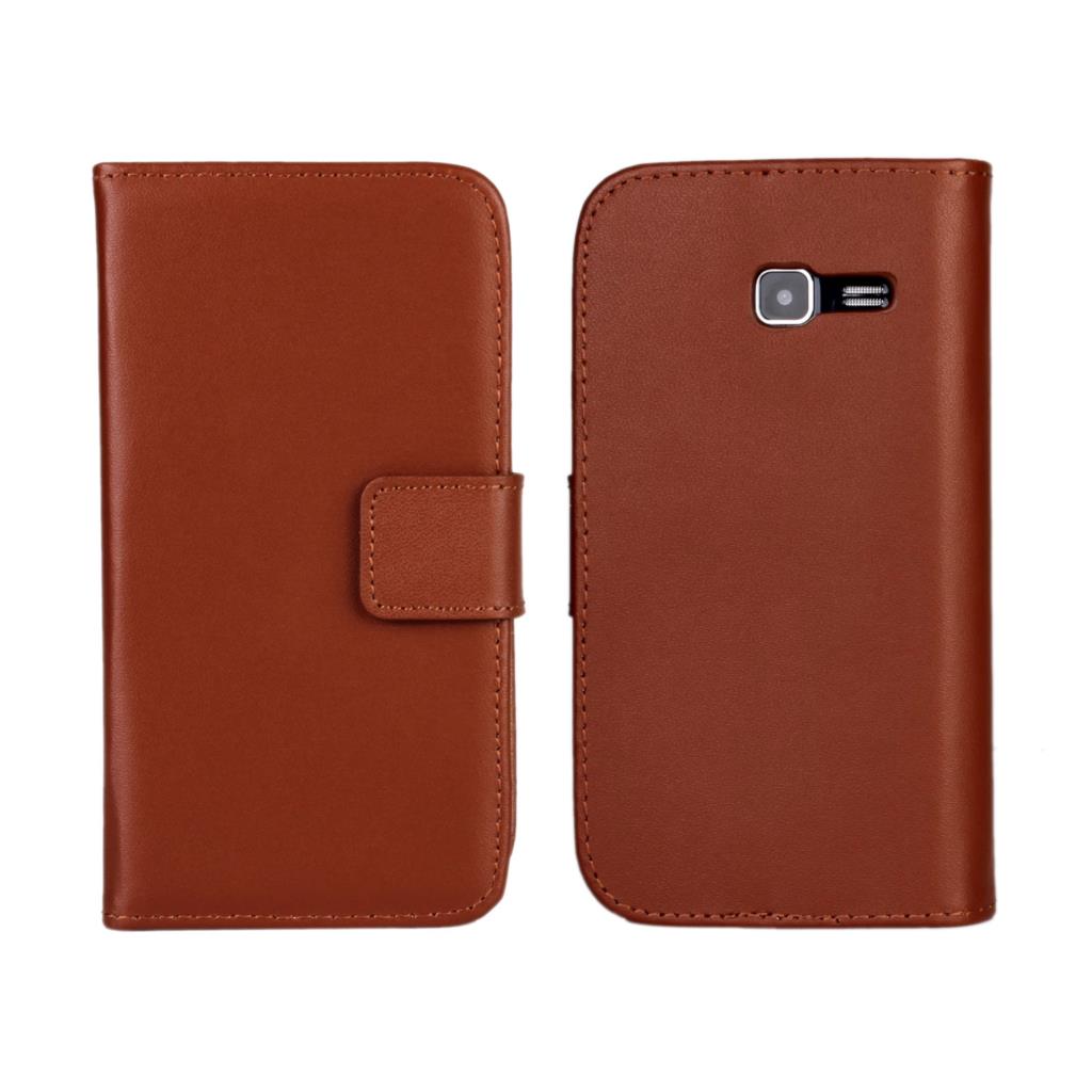 S7390 Card Holder Holster Wallet case For Samsung Galaxy Trend Lite S7390 Magnetic Flip Cover Leather case Retro Phone bags: Brown