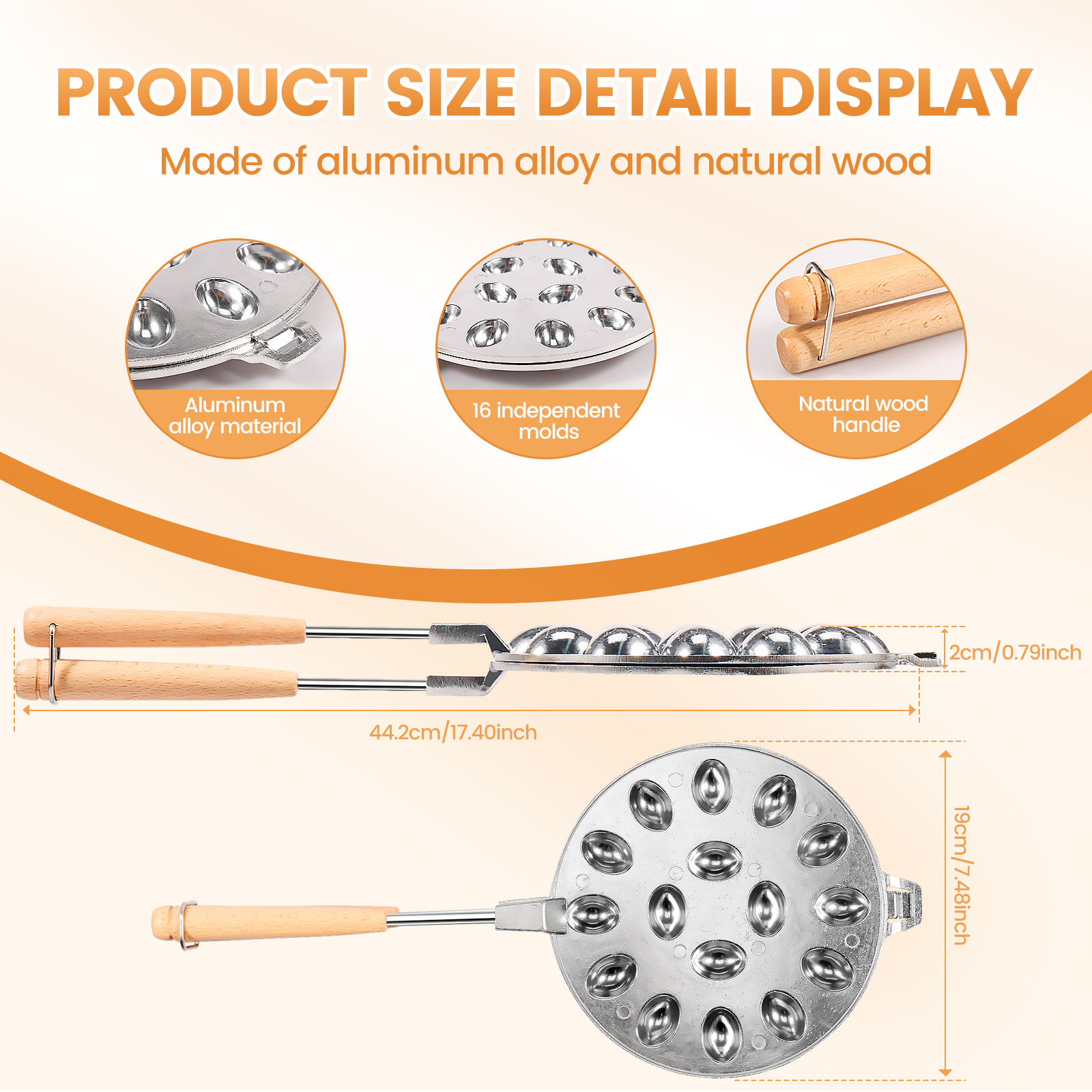 Stampo per biscotti alle noci 16 fori Creatore di biscotti alle noci Stampi per Oreshki antiaderenti Pasticceria Creatore di biscotti alle noci per cuocere gadget da cucina