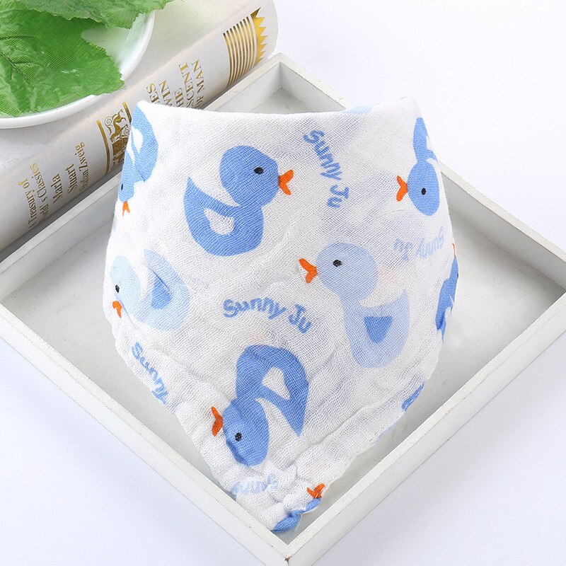 6 lagen 2 stuks door Slabbetjes Mousseline Katoen Driehoek Speeksel Voeden Handdoek Baby Speeksel Fastener Handdoek Baby Meisjes Jongens Burp doeken