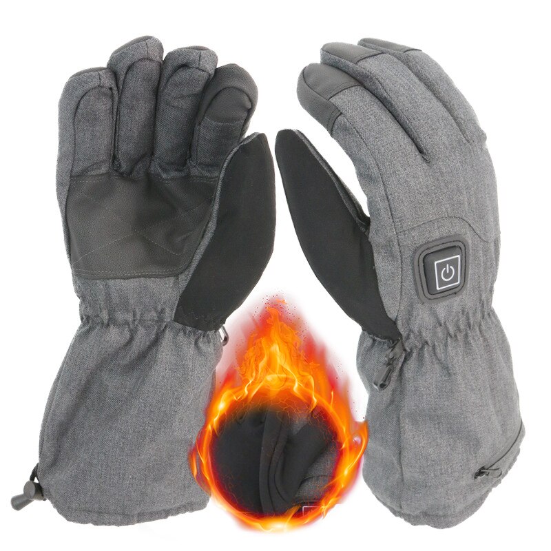 Winter Thermische Handschoenen Waterdichte Elektrische Verwarmde Handschoenen 4000 Mah Batterij Aangedreven Voor Ski Klimmen Verwarming Handschoenen