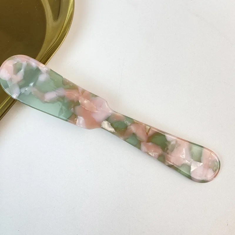 Kleurrijke acryl ijslepels, koffiekaviaar roerlepels, dessert theelepels, keukengerei, knutselgereedschap: Bruin