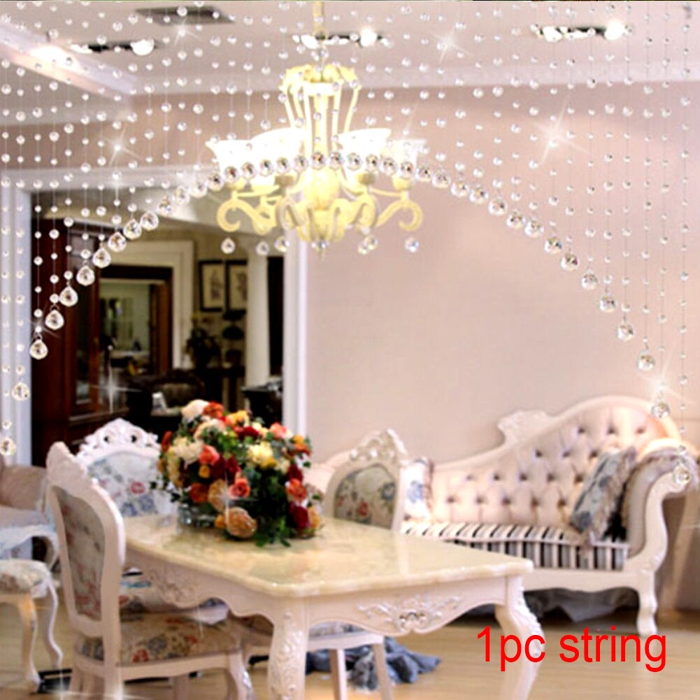 Crystals Glass Beads String Curtain Window DIY Wall Home Decor Wedding Backdrop Festive Decor