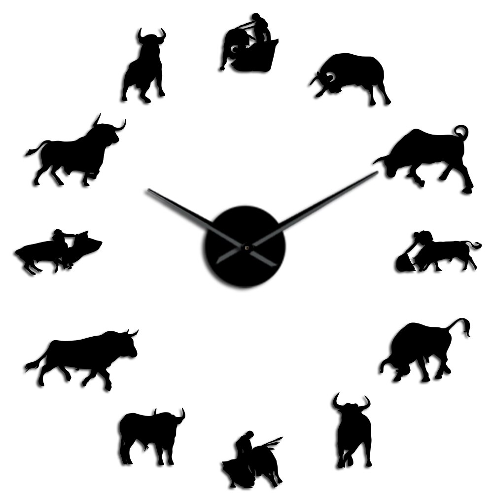 Bullfighter DIY Big Wall Clock Home Decor For Livi... – Grandado