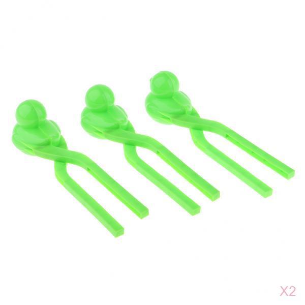 6 X Adorable Duck Shape Snowball Clips Children Snow Fight Game - Green