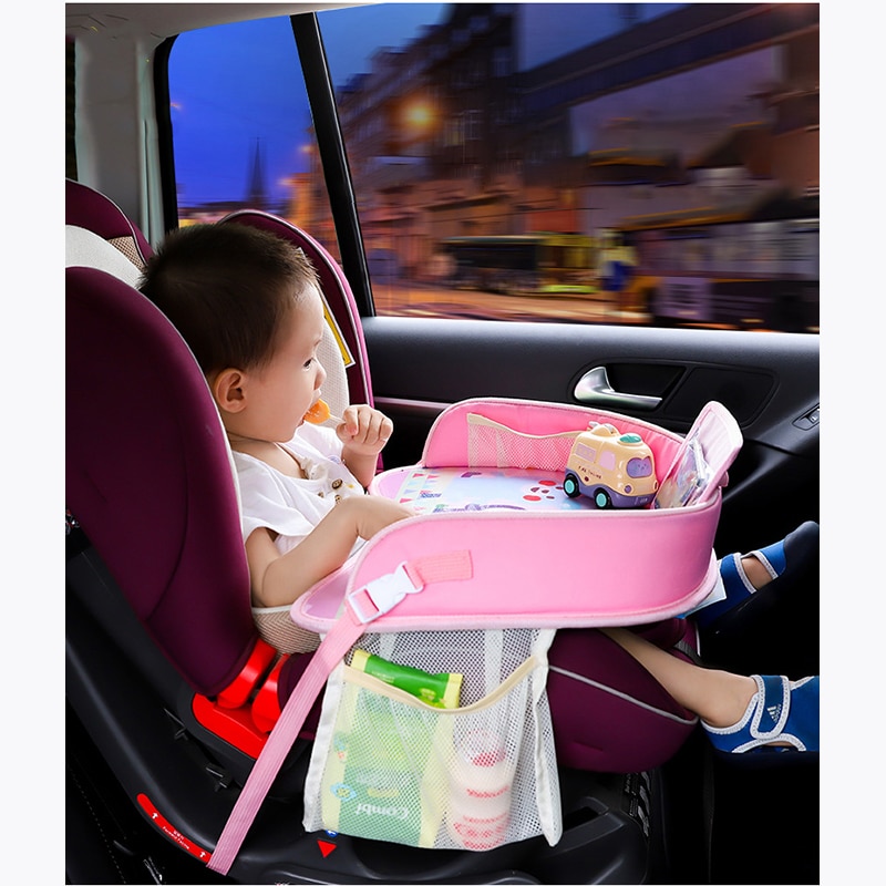Vandtæt babybord bilsæde bakke mutifunktionelt legetøj til børn madopbevaring sæde klapvogn holder bærbart bilsæde bord skrivebord