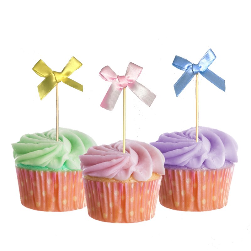 10 Stuks Strik Cake Cupcake Toppers 1st Happy Birthday Party Decoraties Kids Bachelorette Babyshower Party Benodigdheden 8.8
