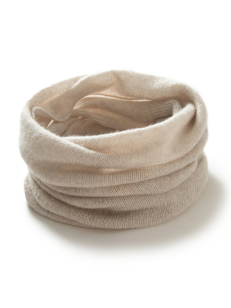 Women 100% Cashmere Bottom Price Tube Scarf Lightweight Neck Ring Warmer Cowl Collar Loop Female Soft Knitting Accessories Girls: khaki