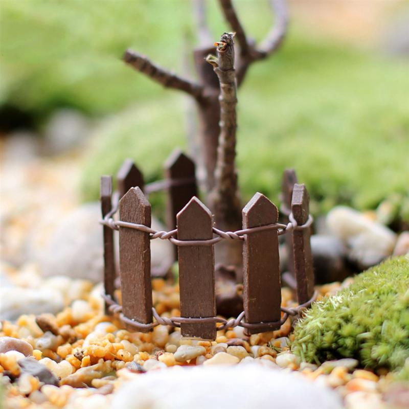 4 stuks Kleurrijke Houten Hek Miniaturen Hekwerk Voor DIY Poppenhuis Potplanten Decoraties