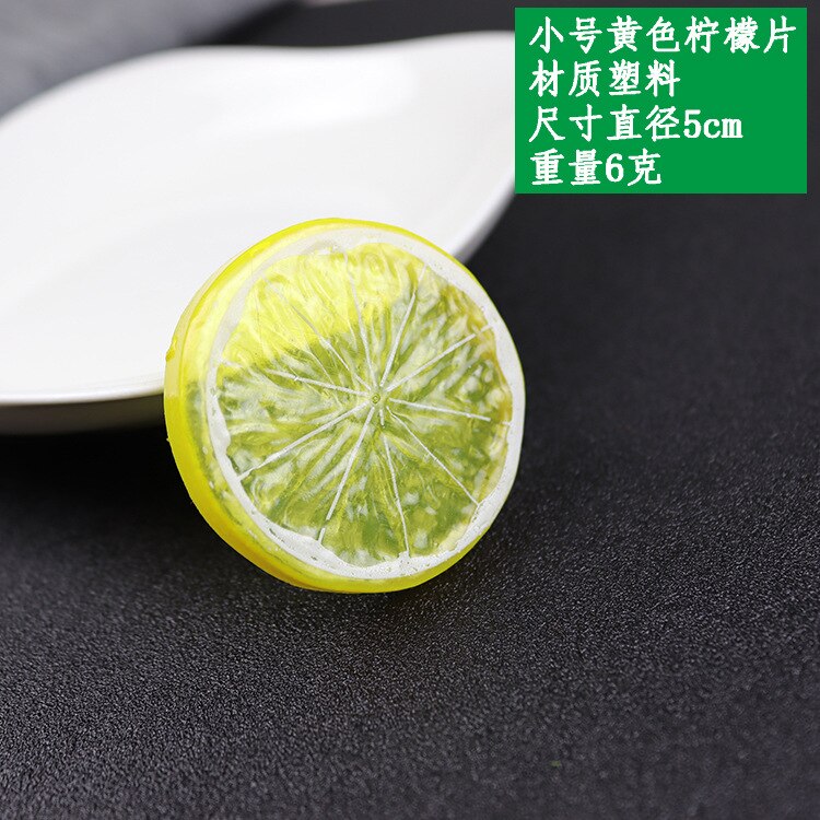 Artificial Fruits Simulation Fruit Piece Plastic Lemon Slice PVC Lemon Slice Photography Props Fruit Shop Props
