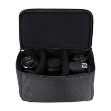 Black DSLR Partition Padded Camera Bag Insert Case Divider Waterproof built-in Insert Camera Bag