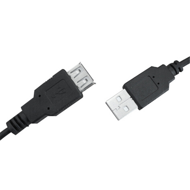 Svart usb 2.0 a till en hankvinnlig förlängningskabel höghastighets usb-förlängning laddningskabel för kabel 1.5m