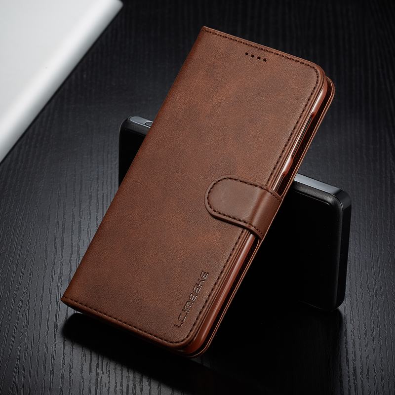 Leather Case For Honor 10 Lite 10i 20i Coque Luxury Flip Phone Case For Huawei Honor 10 i 20 i 10Lite Honor10lite Wallet Cover: For Honor 10 Lite / Dark Brown Case