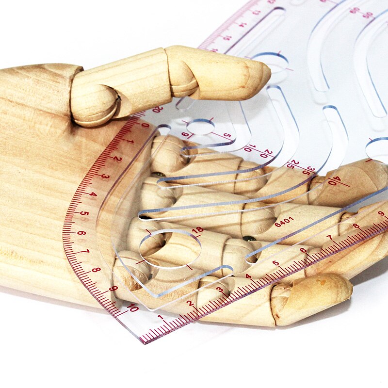 vary form curve ruler 24cm Transparent Clothing universal ruler Patchwork cutting Multifunction Sewing rulers