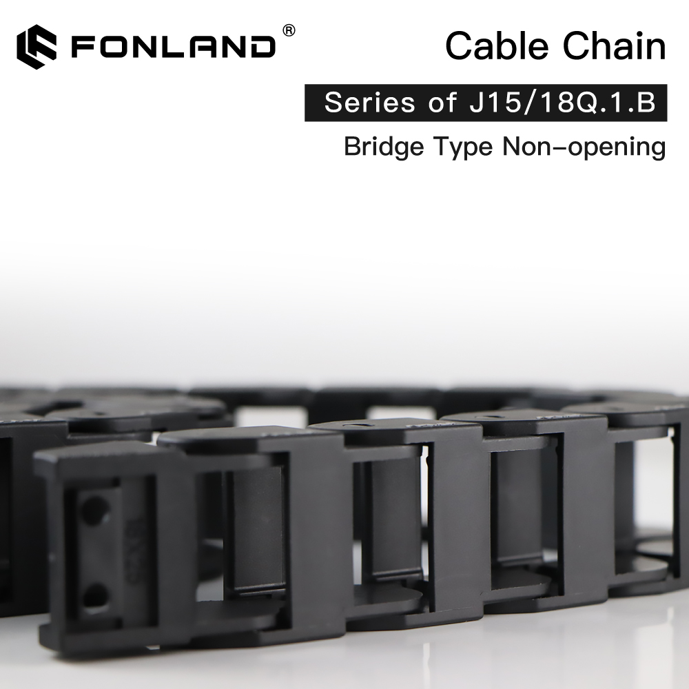 Fonland Cable Chains 15x20 15x30 18x25 18x37 mm Bridge Type Non-Opening Plastic Towline Transmission Drag Chain 1 meter/set