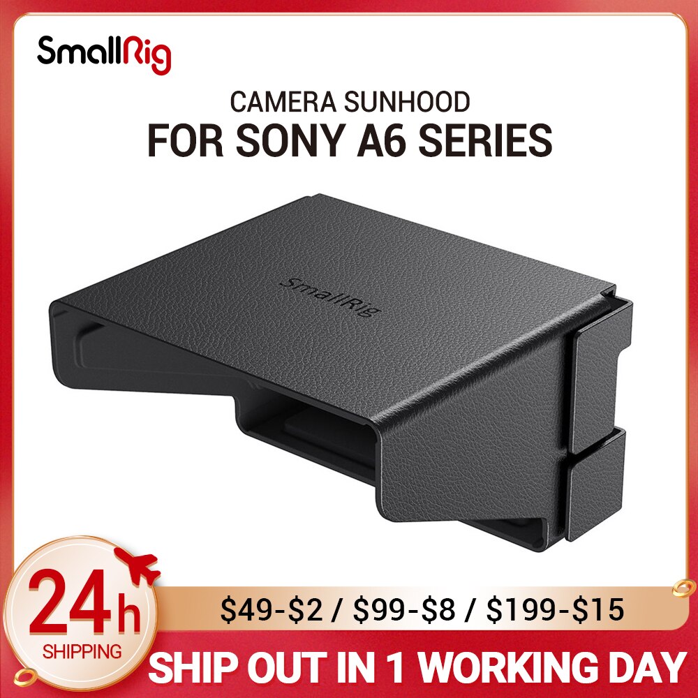 Smallrig  a6400- kamera-lcd-sonnenblende für sony  a6000 / a6100 / a6400 / a6500 / a6600- kamera-sonnenschutz, leichte sonnenblende 2823