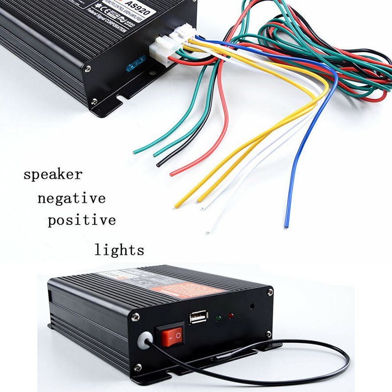 Super Loud Klaxon Police Horn 200W Pa Black Speaker Megaphone Electronic Speaker System 12v for Car Horn Police Siren