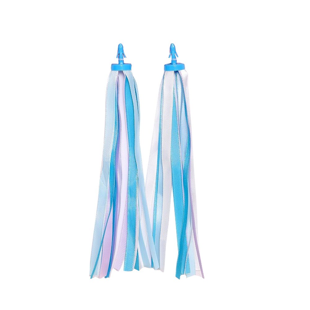 2pcs Kids Bike Streamers Bike Handlebar Toy Decoration Bicycle Streamers Bicycle Handlebar Ribbon Kids Scooter Tassels: Blue