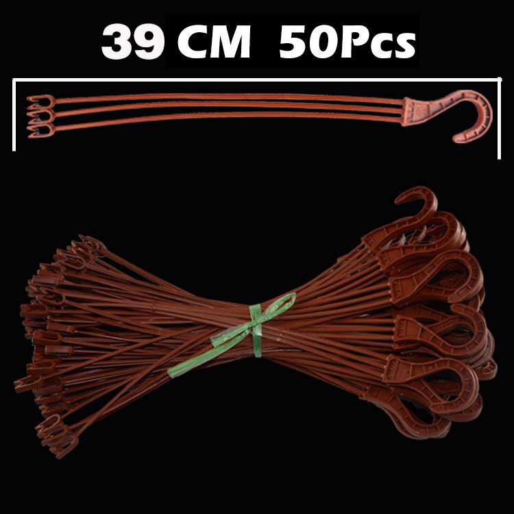 Colgador de macetas para plantas, accesorios para el jardín, 50/100 piezas, 24/36/39cm: Coffee 39cm-50pcs