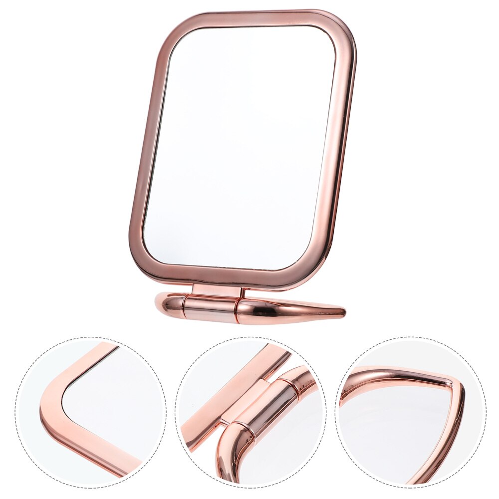 Double Sided Makeup Mirror Tabletop Magnifying Mirror Folding Vanity Mirror
