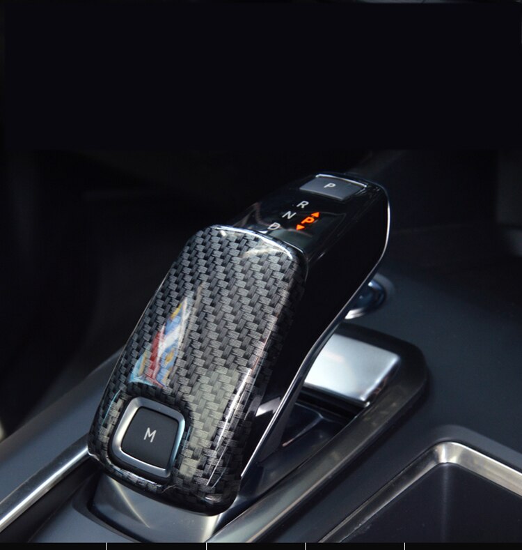 Car accessories carbon fiber Gear Shift Knob Head cover trim Interior Deocration Sticker styling Fit For Peugeot 5008 C457